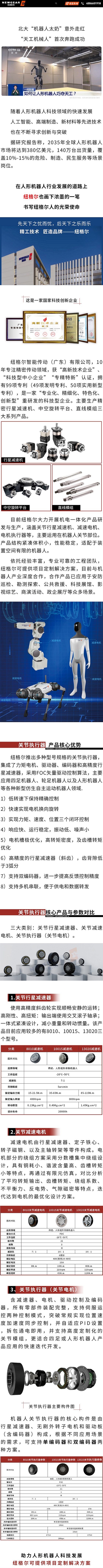 紐格爾人形機器人關(guān)節(jié)執(zhí)行器介紹